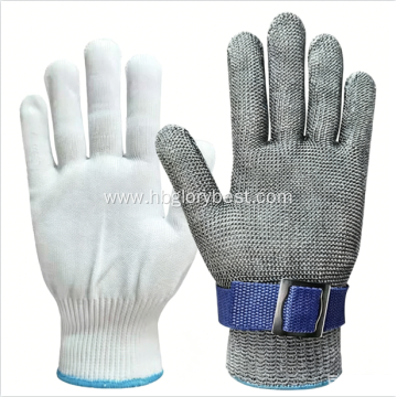 Cut Proof 316 Stainless Steel Chainmail Metal Mesh Gloves Anti Cut Safety Gloves for Kitchen Work